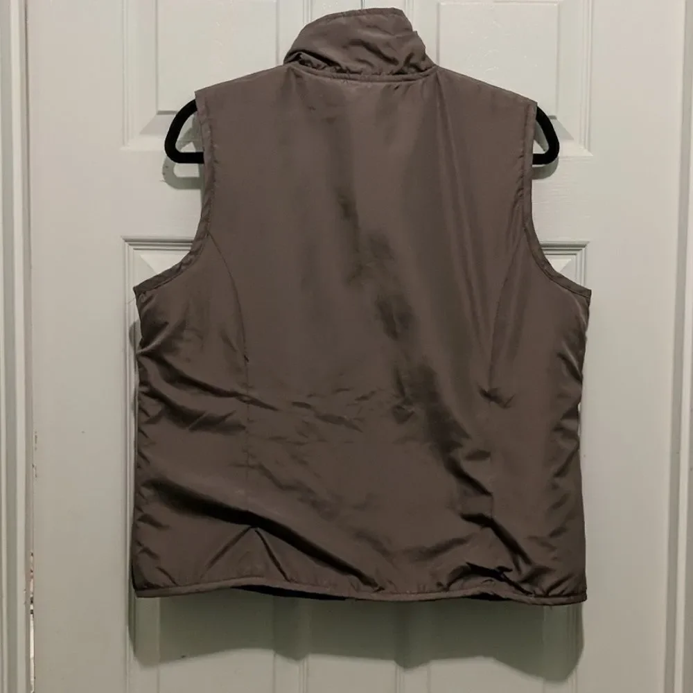 Three hearts  brown Reversible quilted vest Sz. XL
